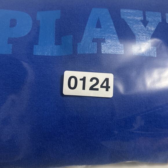 Playboy Blue Crew Neck Sweatshirt Front And Back Bunny Head Logo Size Small - Picture 8 of 8